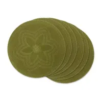 Design Imports Floral Woven Round 6-pc. Placemats