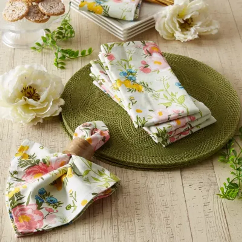 Design Imports Floral Woven Round 6-pc. Placemats