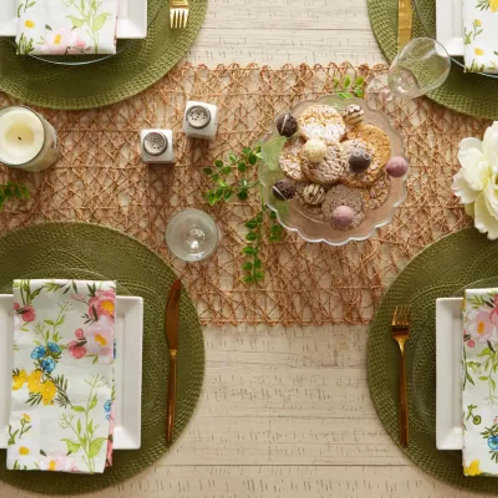 Design Imports Floral Woven Round 6-pc. Placemats