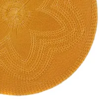 Design Imports Honey Gold Floral Woven Round 6-pc. Placemats