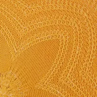 Design Imports Honey Gold Floral Woven Round 6-pc. Placemats