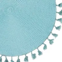 Design Imports Tassel Woven Round 6-pc. Placemats