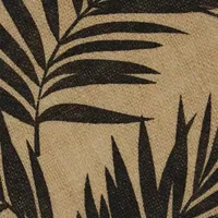 Design Imports Black Fern Print On Natural Round Jute 6-pc.Placemats