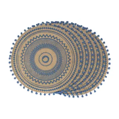 Design Imports French Blue Aztec 6-pc. Placemats