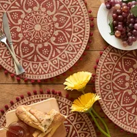 Design Imports Barn Red Round 6-pc. Placemats