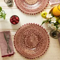 Design Imports Barn Red Round 6-pc. Placemats