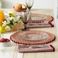 Design Imports Barn Red Round 6-pc. Placemats