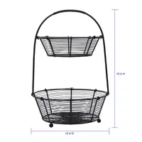 Gourmet Basics by Mikasa Tulsa 2 Tier Decorative Basket