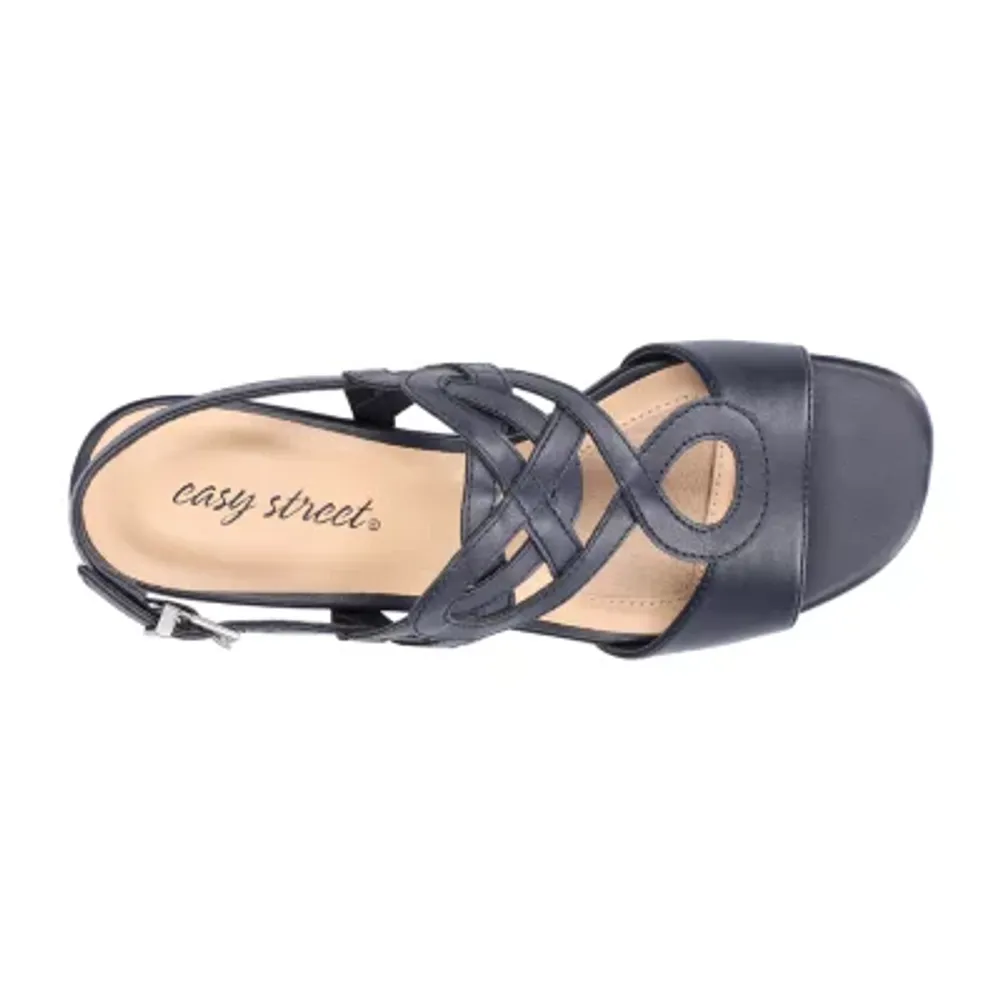 Easy Street Womens Catrin Heeled Sandals