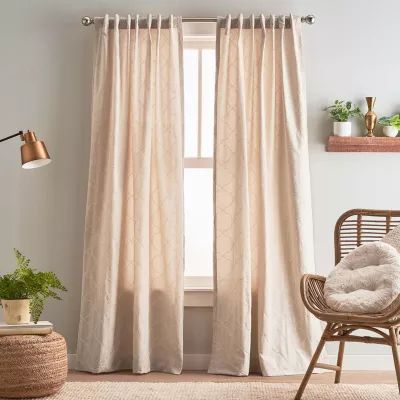 CHF Mallorca Back Tab Light-Filtering Set of 2 Curtain Panels