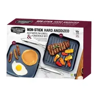 Granitestone Hard Anodized 2-pc. Grill + Griddle Combo Set