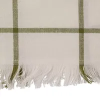 Design Imports Ventana Green Check Fringed 6-pc. Napkins