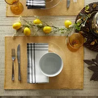 Design Imports Honey Gold & White 2-Tone Ribbed 6-pc. Placemats