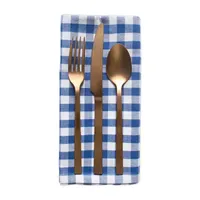 Design Imports Blue Farm Check 6-pc. Napkins