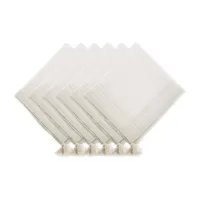 Design Imports Natural Stripe With Tassel 6-pc. Napkins