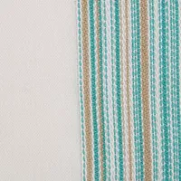 Design Imports Teal Blue Striped Fringed 6-pc. Napkins