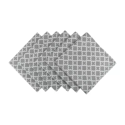 Design Imports Gray Lattice 6-pc. Napkins