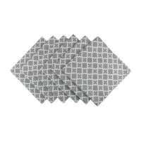 Design Imports Gray Lattice 6-pc. Napkins