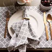 Design Imports Gray Lattice 6-pc. Napkins