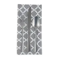 Design Imports Gray Lattice 6-pc. Napkins