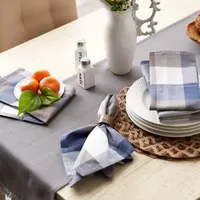 Design Imports French Blue Tri Color Check 6-pc. Napkins