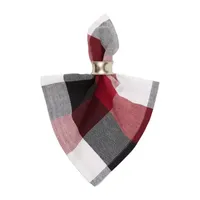 Design Imports Cardinal Red Tri Color Check 6-pc. Napkins