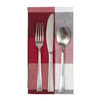 Design Imports Cardinal Red Tri Color Check 6-pc. Napkins