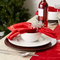 Design Imports Red Velvet Trimmed 4-pc. Napkins