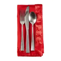 Design Imports Red Velvet Trimmed 4-pc. Napkins