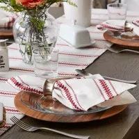 Design Imports Barn Red Zig Dobby Stripe 6-pc. Napkins