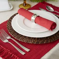 Design Imports Tango Red Fringe 8-pc. Placemats & Napkin Set