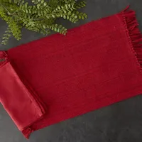 Design Imports Tango Red Fringe 8-pc. Placemats & Napkin Set