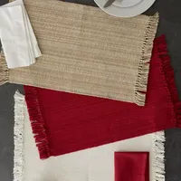 Design Imports Tango Red Fringe 8-pc. Placemats & Napkin Set