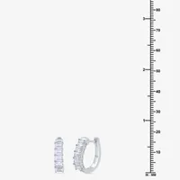 (H-I / I1) 2 CT. T.W. Lab Grown White Diamond 10K or 14K Yellow Gold 17.5mm Hoop Earrings