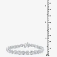 (H-I / I1) 4 CT. T.W. Lab Grown White Diamond 10K White Gold Cushion 7.5 Inch Tennis Bracelet