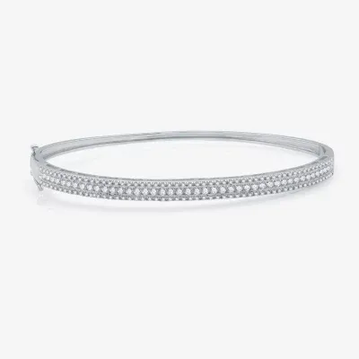 (H-I / I1) 1 1/4 CT. T.W. Lab Grown White Diamond 10K White Gold Bangle Bracelet