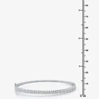 (H-I / I1) 1 1/4 CT. T.W. Lab Grown White Diamond 10K White Gold Marquise Bangle Bracelet