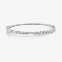 (H-I / I1) 1 1/4 CT. T.W. Lab Grown White Diamond 10K White Gold Marquise Bangle Bracelet