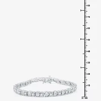 4 CT. T.W. Natural White Diamond 10K White Gold 7.5 Inch Tennis Bracelet
