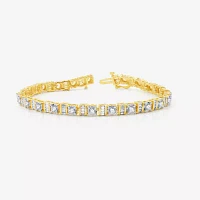 4 CT. T.W. Natural White Diamond 10K Gold 7.5 Inch Tennis Bracelet