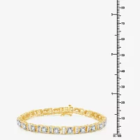 4 CT. T.W. Natural White Diamond 10K Gold 7.5 Inch Tennis Bracelet