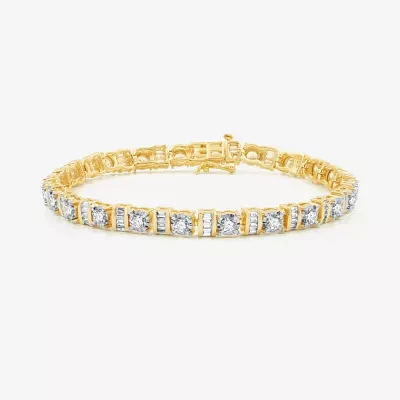 4 CT. T.W. Natural White Diamond 10K Gold 7.5 Inch Tennis Bracelet