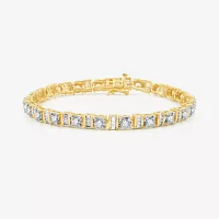 4 CT. T.W. Natural White Diamond 10K Gold 7.5 Inch Tennis Bracelet