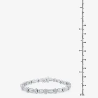 Diamond Blossom 4 CT. T.W. Mined White Diamond 10K White Gold 7.5 Inch Tennis Bracelet