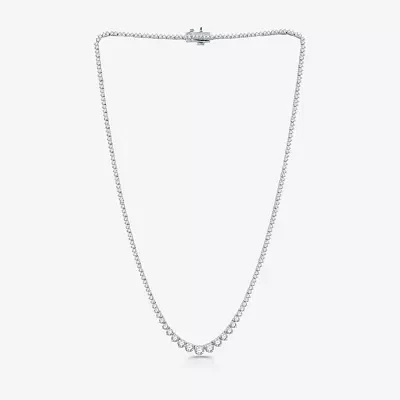 (H-I / I1) Womens 6 CT. T.W. Lab Grown White Diamond 10K or 14K Yellow Gold Tennis Necklaces