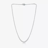 (H-I / I1) Womens 6 CT. T.W. Lab Grown White Diamond 10K or 14K Yellow Gold Tennis Necklaces