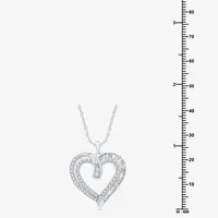 H-I / I1) Womens 1/ CT. T.W. Lab Grown White Diamond 10K Gold Heart Pendant Necklace