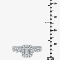 Signature By Modern Bride (H-I / I1) Womens 1 1/4 CT. T.W. Lab Grown White Diamond 10K Gold Side Stone Crossover Engagement Ring