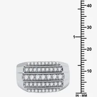 H-I / I1) Mens CT. T.W. Lab Grown White Diamond 10K Gold Fashion Ring