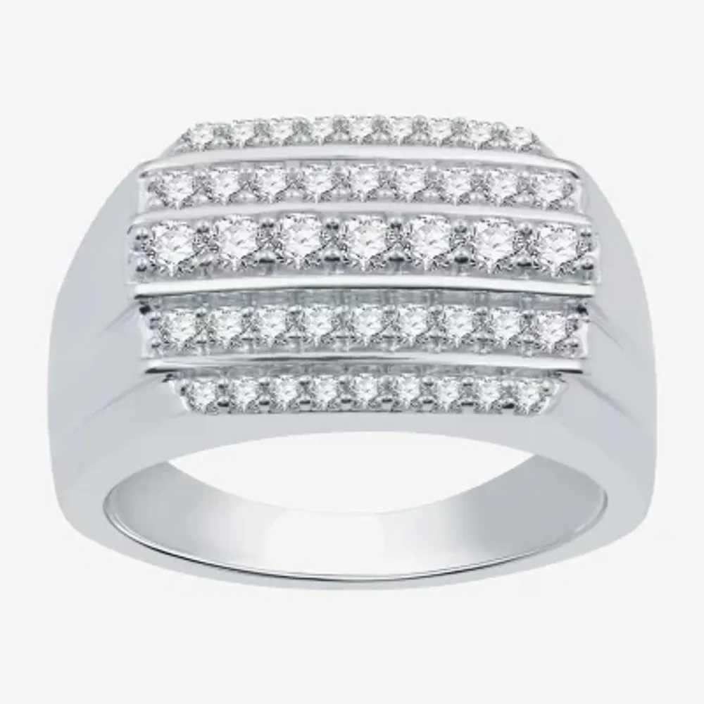 H-I / I1) Mens CT. T.W. Lab Grown White Diamond 10K Gold Fashion Ring